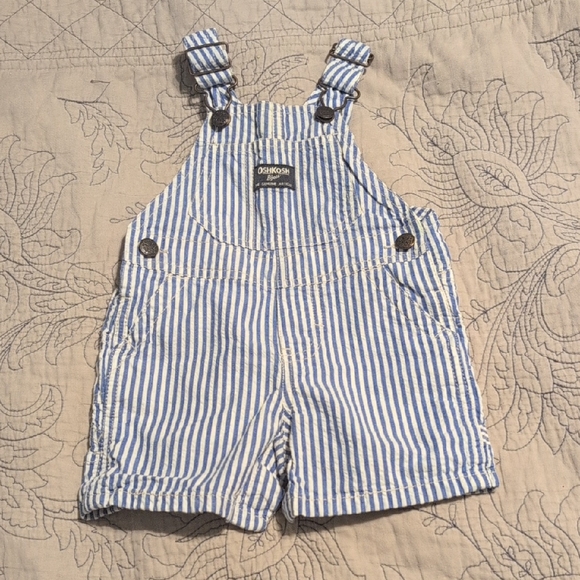 OshKosh B'gosh Other - OshKosh B'gosh Kids Blue and White Striped Overalls